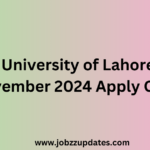 The University of Lahore Jobs November 2024 Apply Online